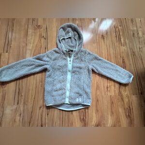 Under Armour Fuzzy Gray Hooded Cardigan